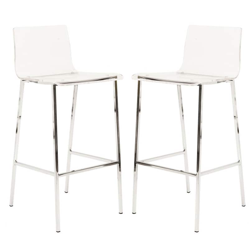 Pure Decor Clear Acrylic Counter Stool- Set of 2