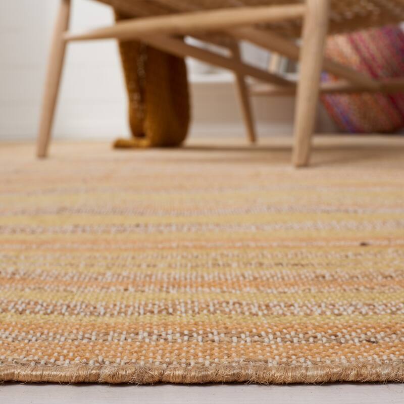 SAFAVIEH Handmade Kilim Pachita Stripe Jute & Wool Rug
