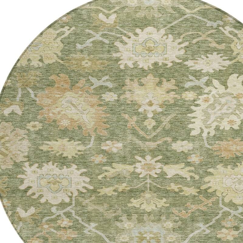 HomeRoots Floral Traditional Rectangle Outdoor Rug