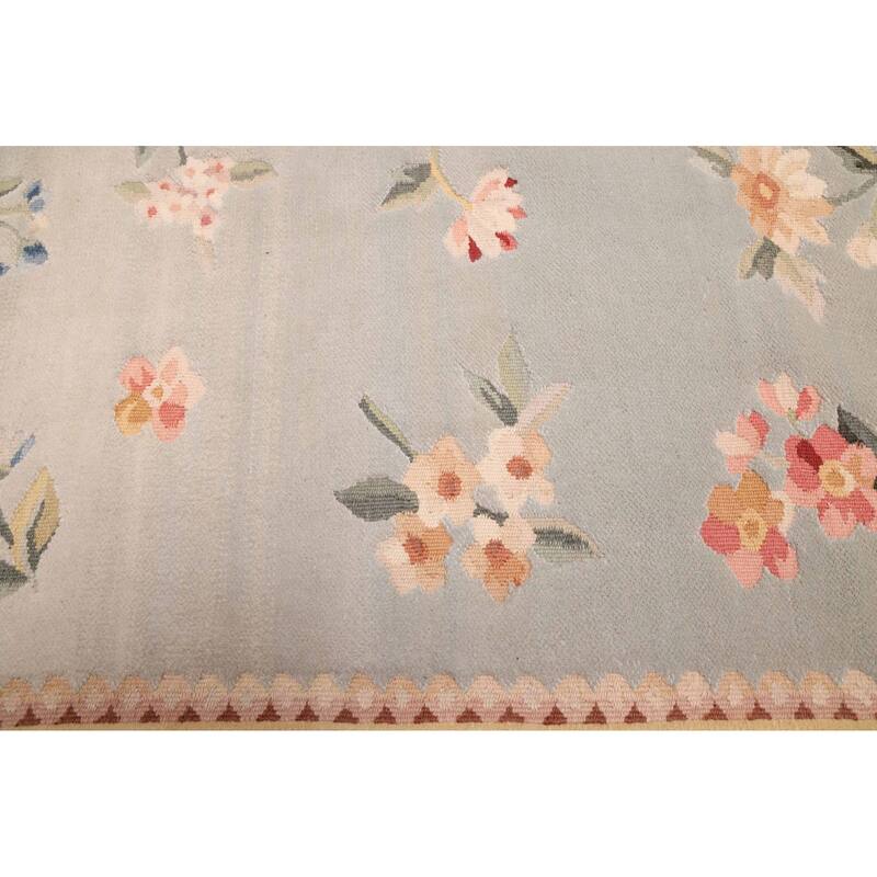 ECARPETGALLERY Hand-knotted Opulence Light Blue Wool Rug - 5'11 x 9'1