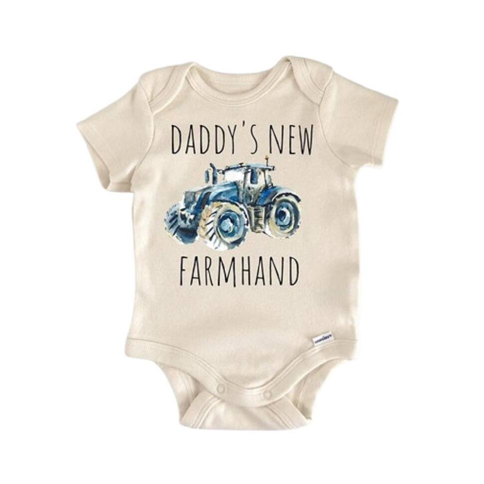 Farmhand Farmer Tractor - Baby Boy Girl Clothes Infant Bodysuit Funny Cute