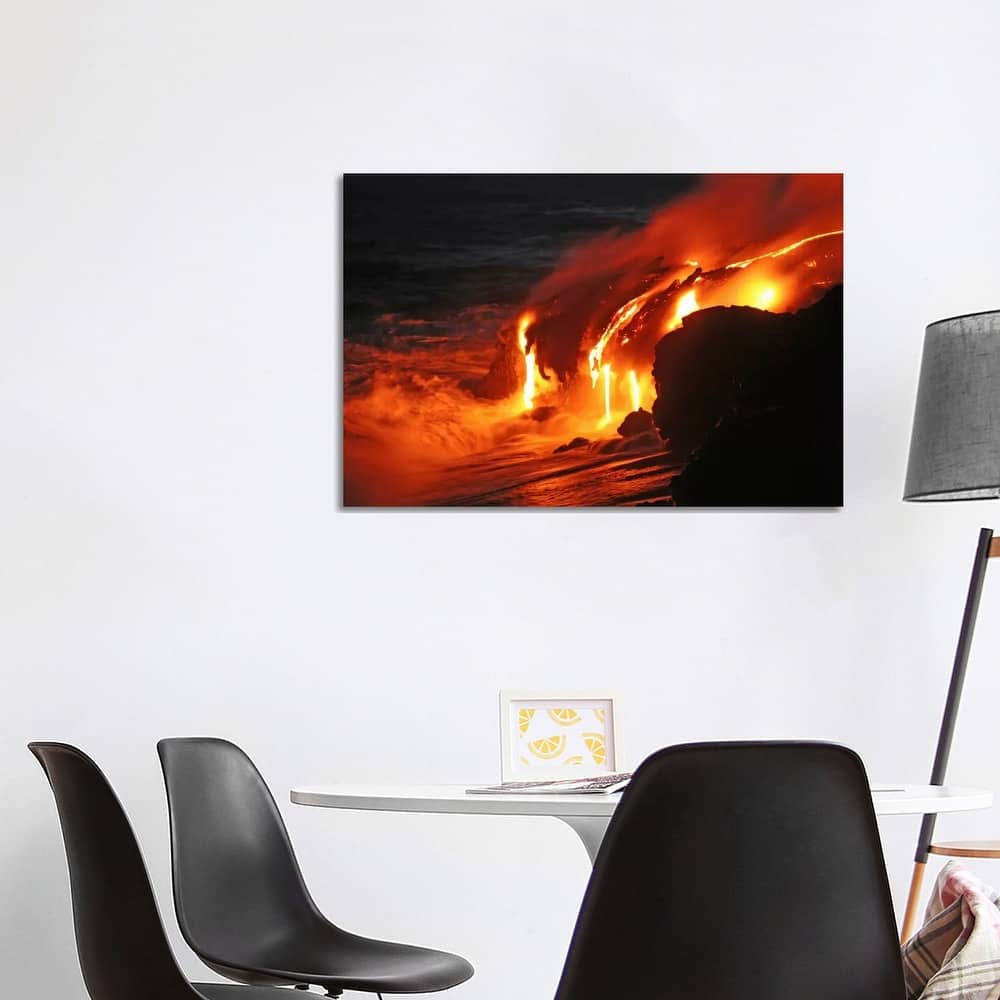 iCanvas "Kilauea Lava Flow Sea Entry, Big Island, Hawaii III" by Martin Rietze Canvas Print
