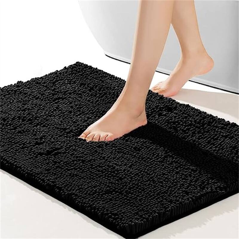 Non-Slip Bath Mat - Black - 17"×24"