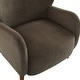 preview thumbnail 34 of 33, Christopher Knight Home - Parmelee Upholstered Wingback Club Chair with Plush Velvet and Solid Wood Legs