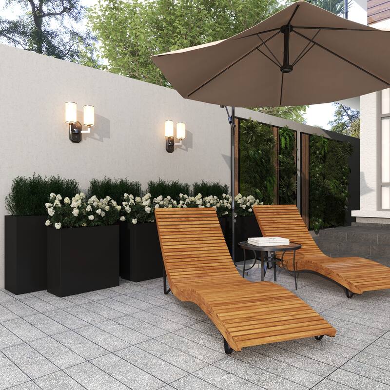 Black or White Metal Modern Planter (Set of 2) - S/2 28", 24"H