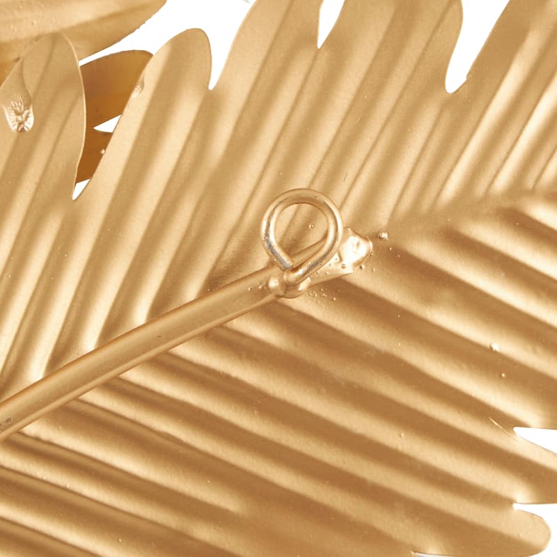 Gold Metal Layered Leaf Home Wall Decor
