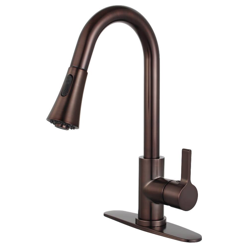 Kingston Brass Continental 1.8 GPM Single Hole Pull Down Kitchen