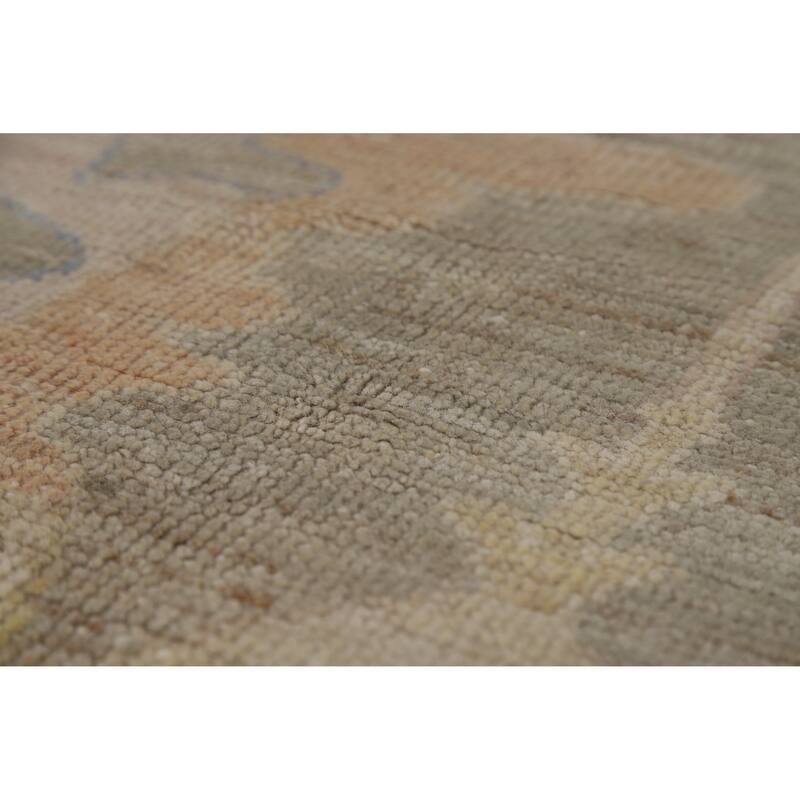 Hand Knotted Oriental 100% Wool Carpet Transitional All-Over Greys & Charcoal Oushak Area Rug - 13' 9'' X 10' 2''