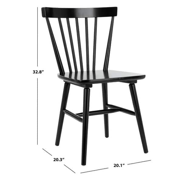dimension image slide 3 of 6, SAFAVIEH Winona Spindle Farmhouse Dining Chairs (Set of 2) - 20.1" x 20.3" x 32.8"