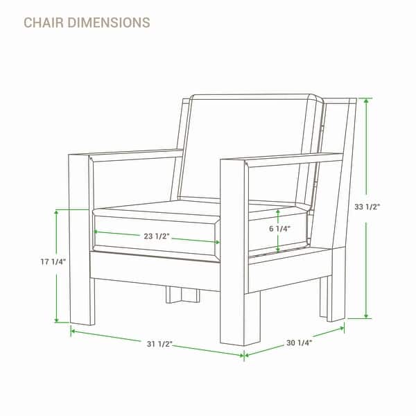 dimension image slide 1 of 3, Cambridge Casual Logan Modern Teak Outdoor Club Chair with Sunbrella Cushion
