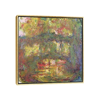iCanvas "The Japanese Bridge at Giverny, 1918-24 " by Claude Monet Framed Canvas Print
