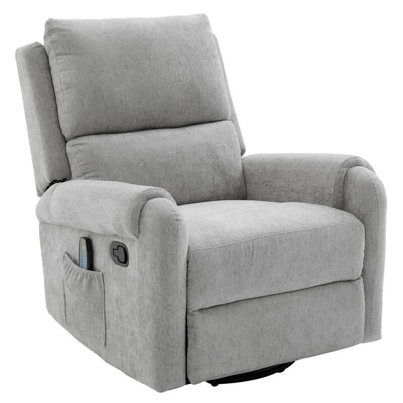 Manual Recliner Massage Recliner Chair Nursery Recliner Chair Swivel Rocker Recliner Sofa with a Side Storage Pocket