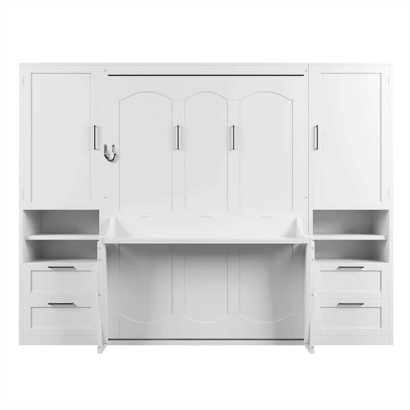 Full Size Murphy Bed Wall Bed with Closet