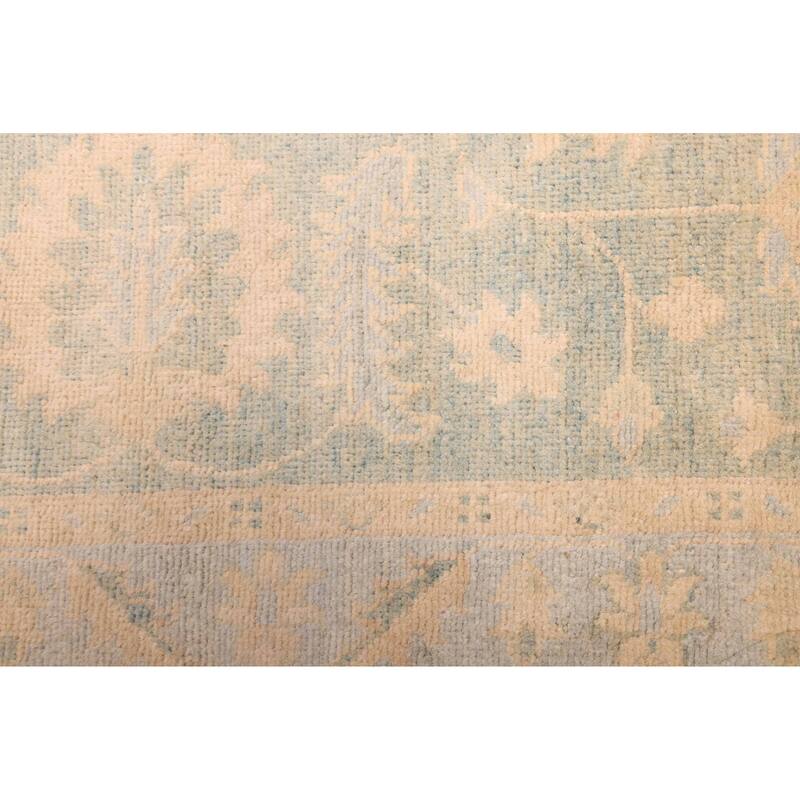 ECARPETGALLERY Hand-knotted Peshawar Oushak Teal Wool Rug - 2'11 x 11'8