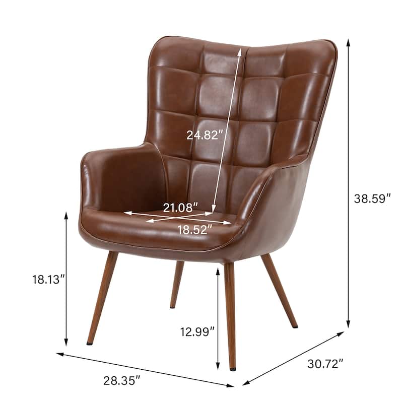 Modern Accent Chair Wingback Armchair