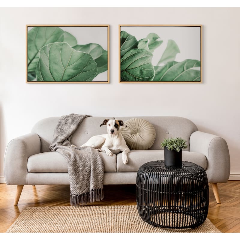 Kate and Laurel Sylvie Plant Study 6 Framed Canvas by Alicia Abla