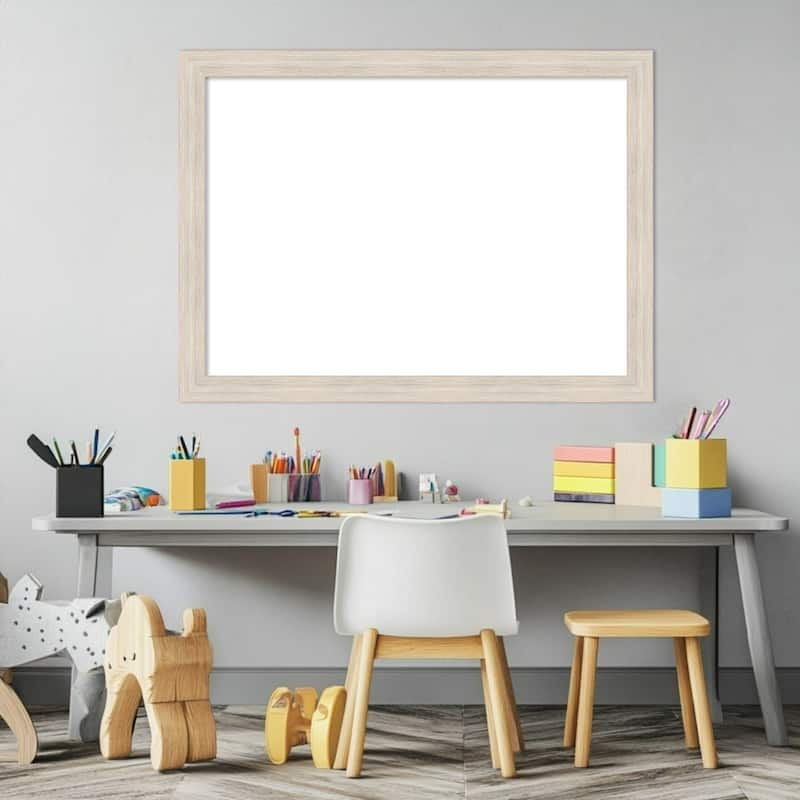 Amanti Art Hardwood Chocolate Narrow Framed Dry Erase Magnetic Board