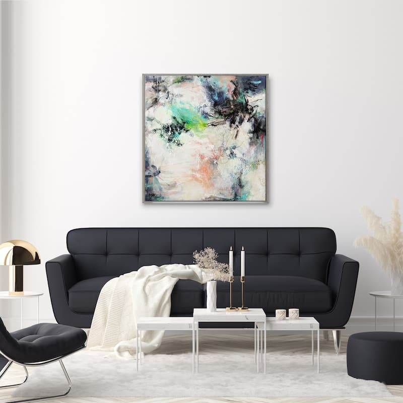 Midnight and Lace' Framed Canvas Wall Art by Patricia Schwimmer