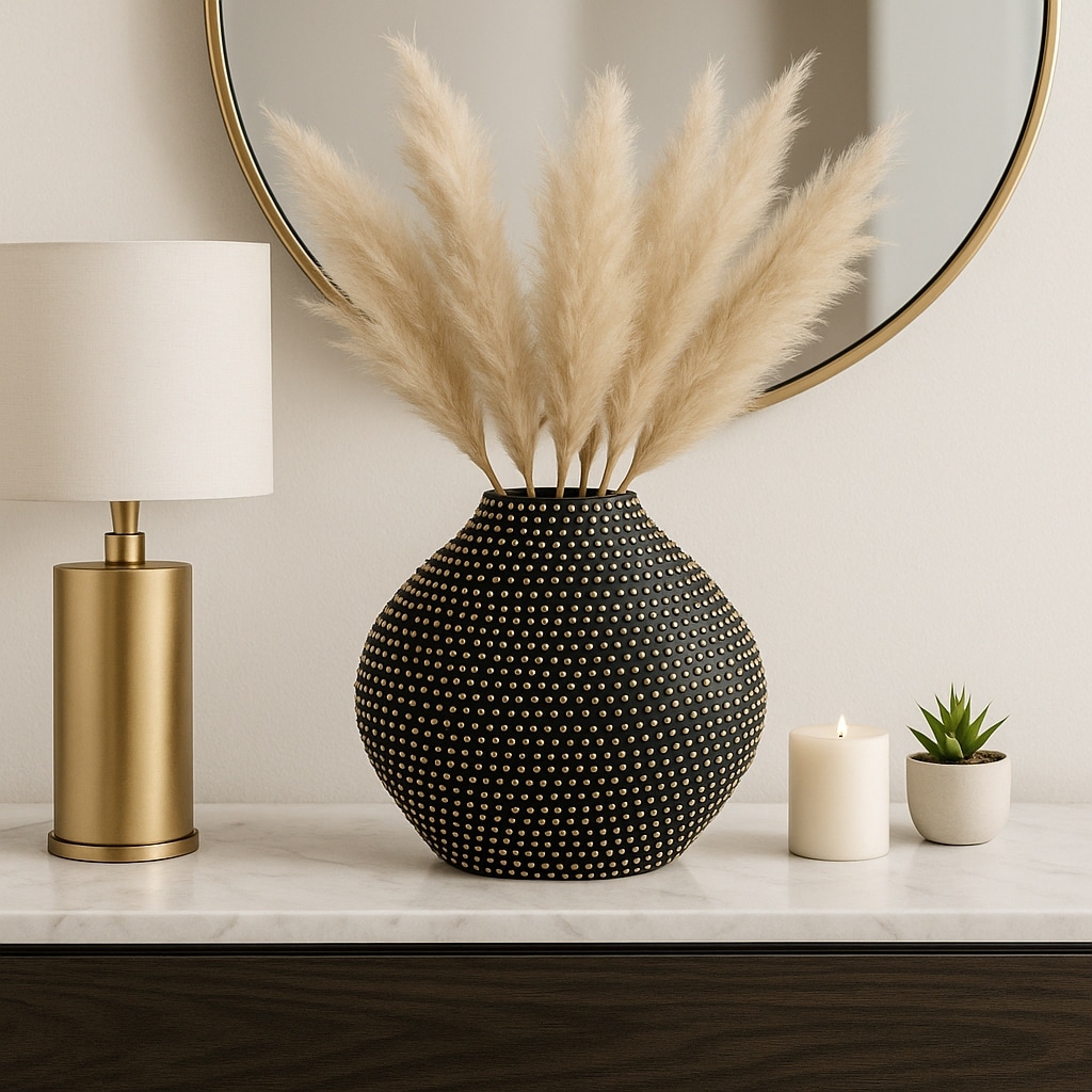 Sagebrook Home Contemporary Ceramic Beaded Vase