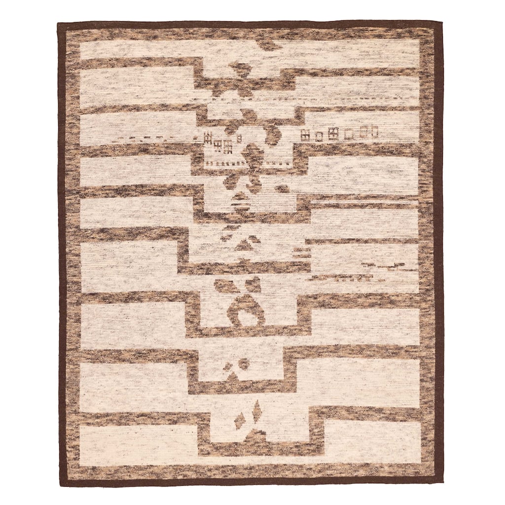 ECARPETGALLERY Hand-knotted Tangier Ivory Wool Rug - 8'0 x 9'11