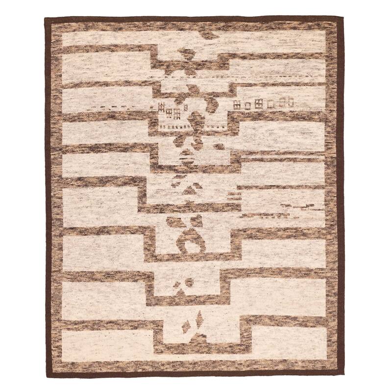 ECARPETGALLERY Hand-knotted Tangier Ivory Wool Rug - 8'0 x 9'11