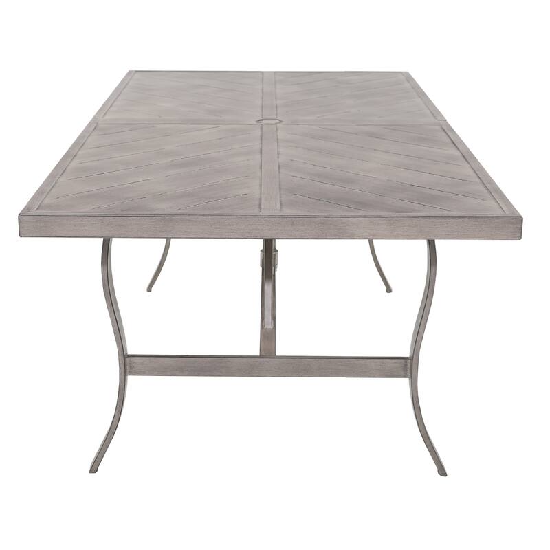 Outdoor Patio Aluminum Square Dining Table - Perfect for 8 Person