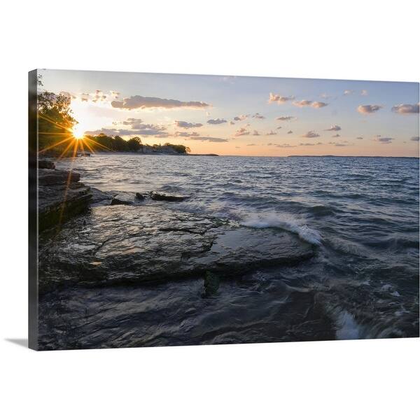 Shop Usa Ohio Lake Erie Canvas Wall Art Overstock 16479722