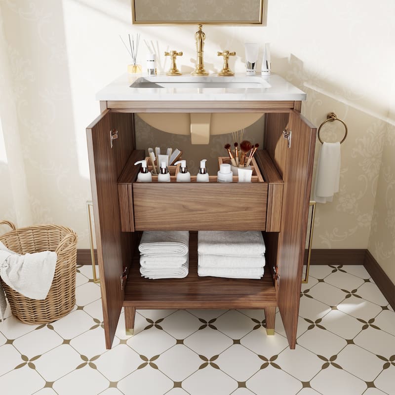 24-Inch Minimalist Bathroom Vanity with Sink