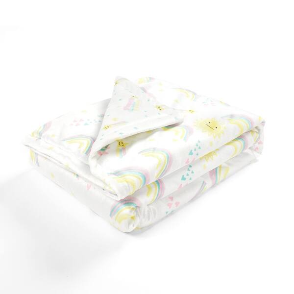 slide 2 of 5, Lush Decor Baby Sunshine Rainbow Reversible Soft & Plush Oversized Soft Baby Blanket - 50" x 36"