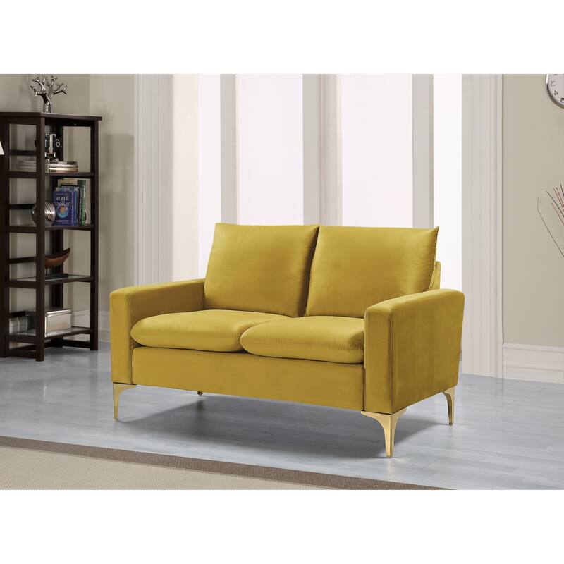 Buchan 54.7'' Velvet Square Arm Loveseat