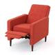 Mervynn Mid-Century Modern Button Tufted Fabric Recliner by Christopher Knight Home