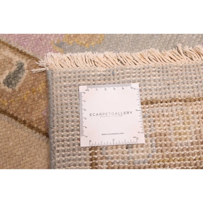 ECARPETGALLERY Hand-knotted Modern Oushak Grey Wool Rug - 7'11 x 9'11