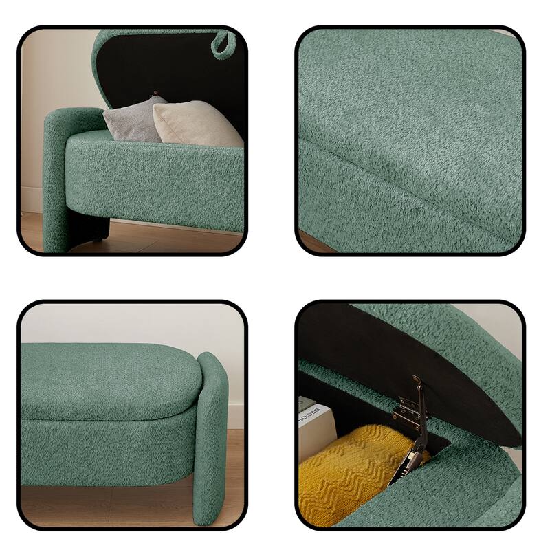 3D Lamb Fleece Fabric Bench