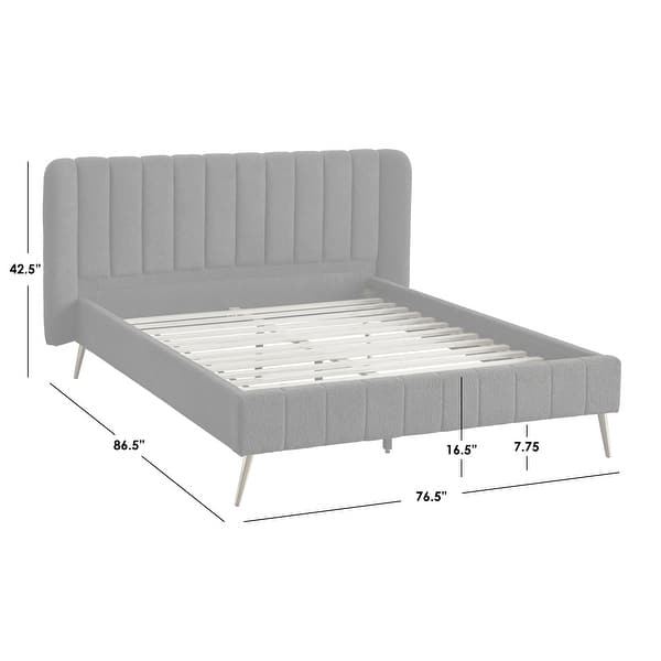 Lifestorey Cambria Wing Channel Queen Platform Bed