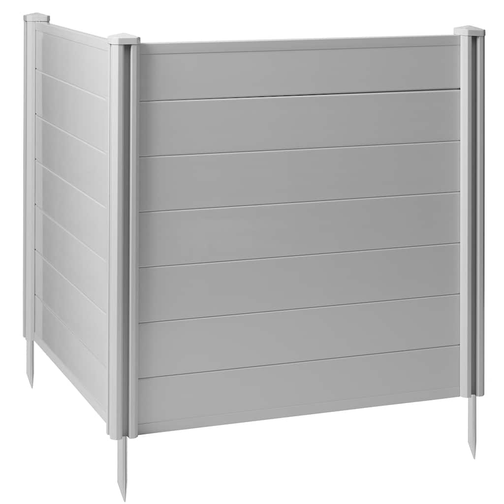 42 x 42in Privacy Screen Vinyl Fence Panel for AC Trash Gray - 42" x 42" Horizontal