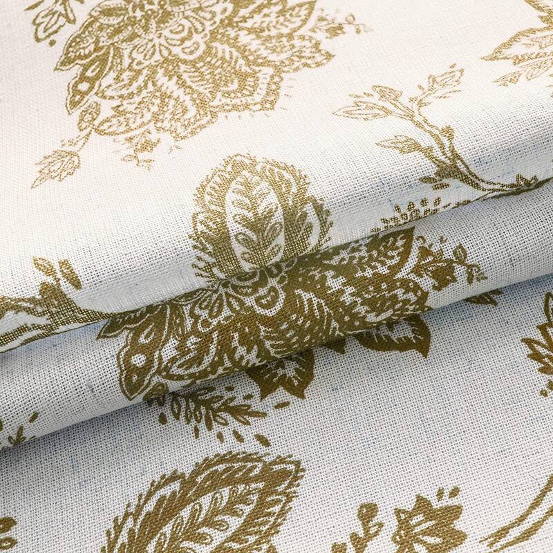 Oleson Jacobean Floral Linen Blend Blackout Curtain Panel