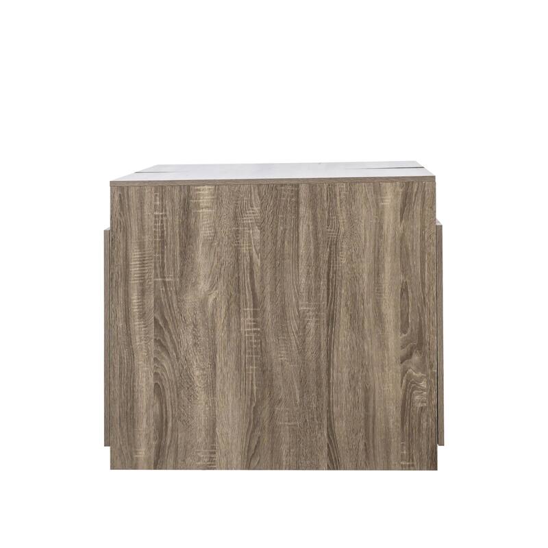 GDF Studio - Lalia Modern Multifunctional Extendable Dining Table with Storage Panels - 118.11"