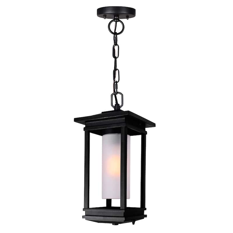 Granville 1 Light Black Outdoor Hanging Light - Black