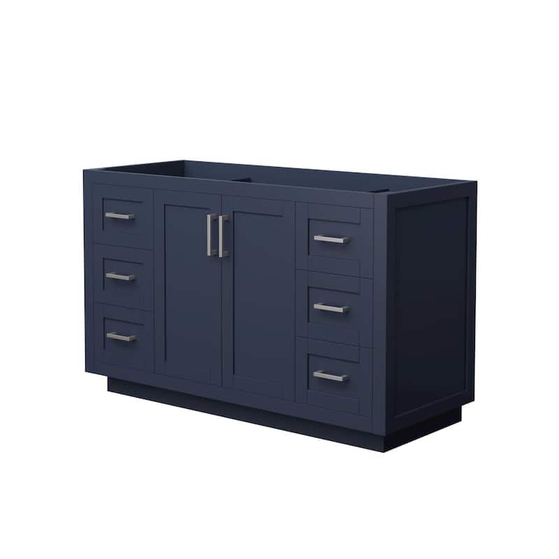 Wyndham Collection WCF2929-54S-CX-MXX Miranda 54" Single Free Standing - Dark Blue / Brushed Nickel Hardware