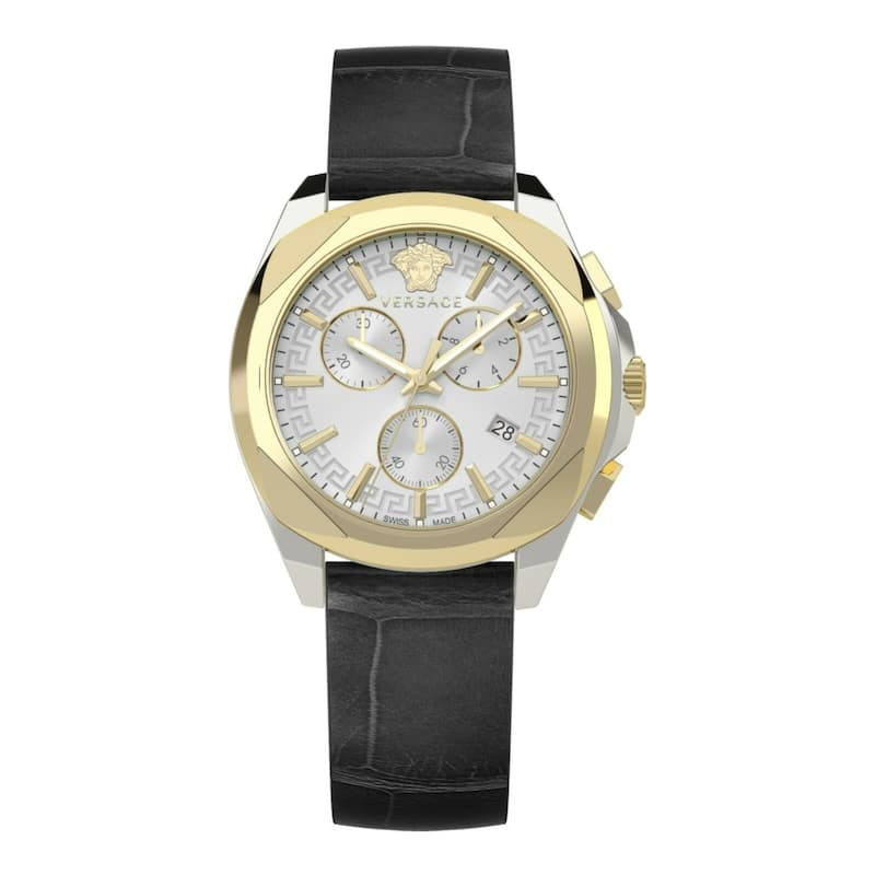 Versace Medusa Chrono Leather Watch