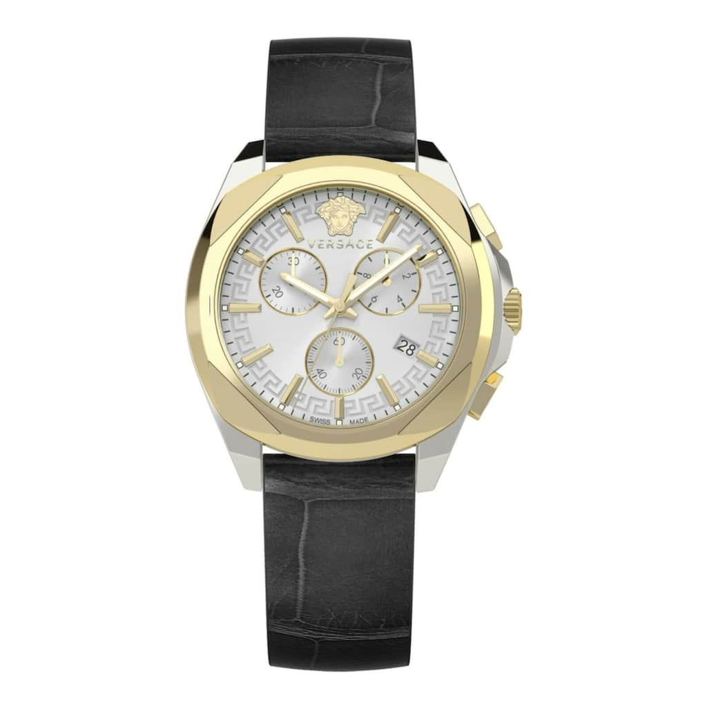 Versace Medusa Chrono Leather Watch