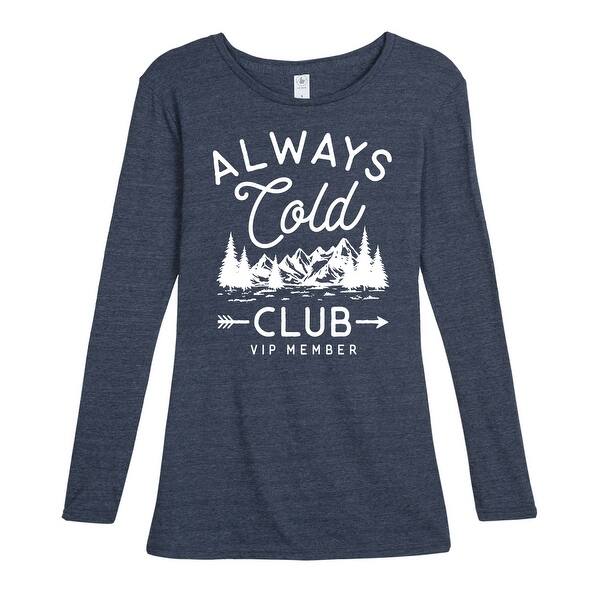 Shop Always Cold Club White Ladies Long Sleeve Tee Overstock