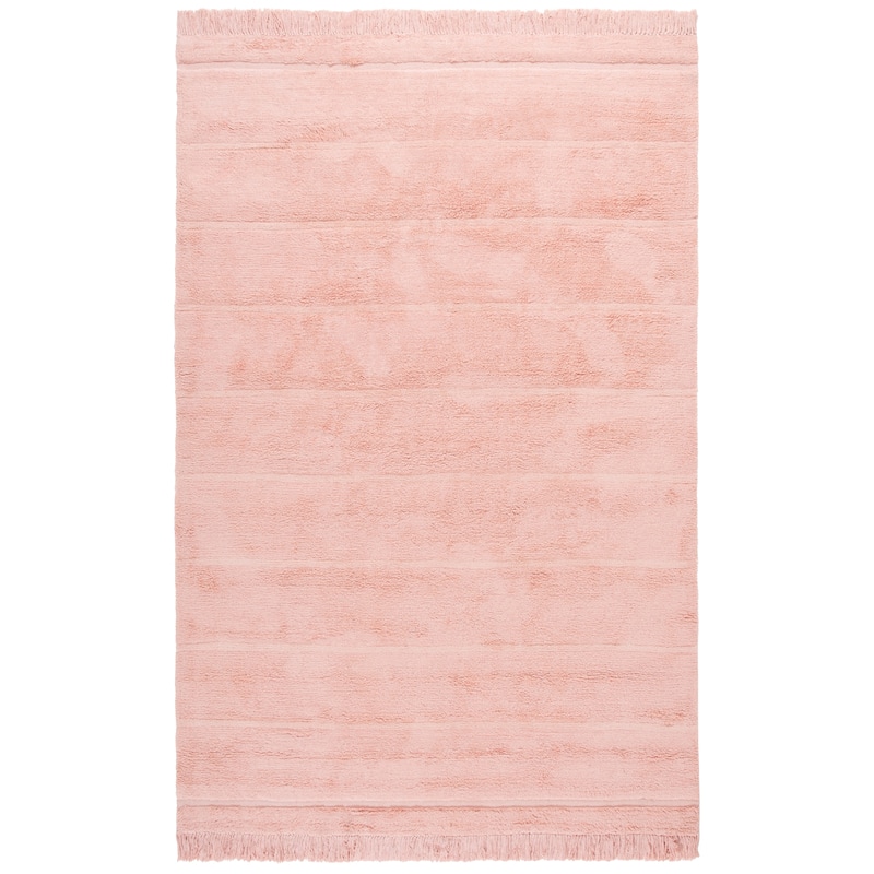 SAFAVIEH Hand-Woven Easy Care Katey Modern & Contemporary Cotton - 6' x 9' - Pink - Rectangle