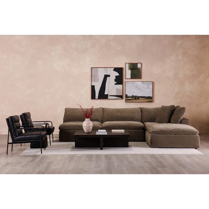 Aurelle Home Foane Modern Solid Oak Coffee Table