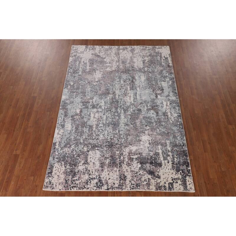 Abstract / Modern Area Rug Handmade Wool Carpet - 5'11"x 8'11"