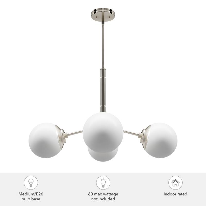 Hunter Hepburn Chandelier - Dining Room, Entry - Retro/Minimalistic, Sputnik