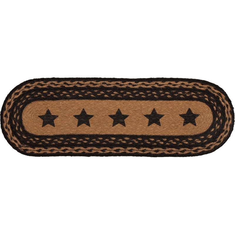 Farmhouse Jute Stencil Stars Runner