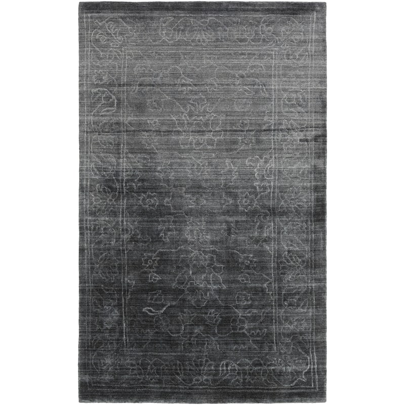 Surya Dove Hand-loomed Viscose Area Rug - 6' x 9' - Charcoal