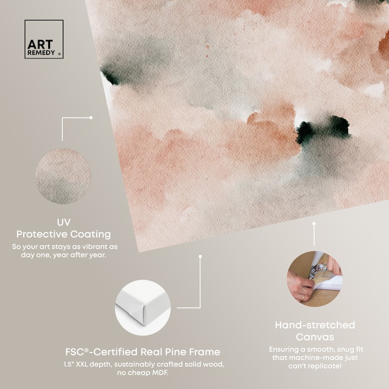 Art Remedy Smore'S Marshmallows Gallery Wrapped Watercolor Boho Abstracts