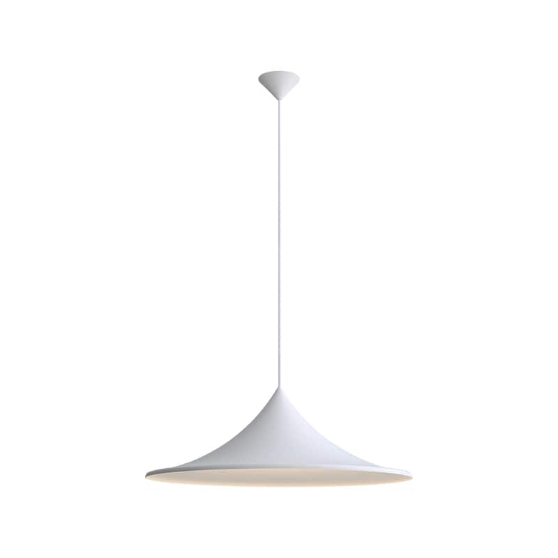 Golden Lighting Vistara 1-light 28in Pendant in Sand White